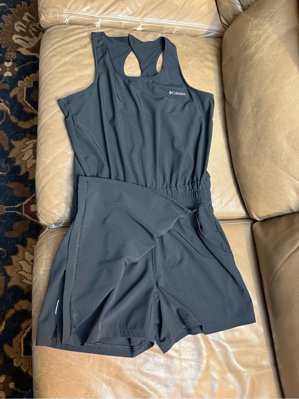 NEW! Columbia Black Racerback Swimdress with Skirt - Picture 2 of 6